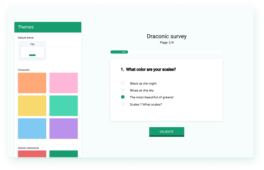 screenshot of Drag'n Survey